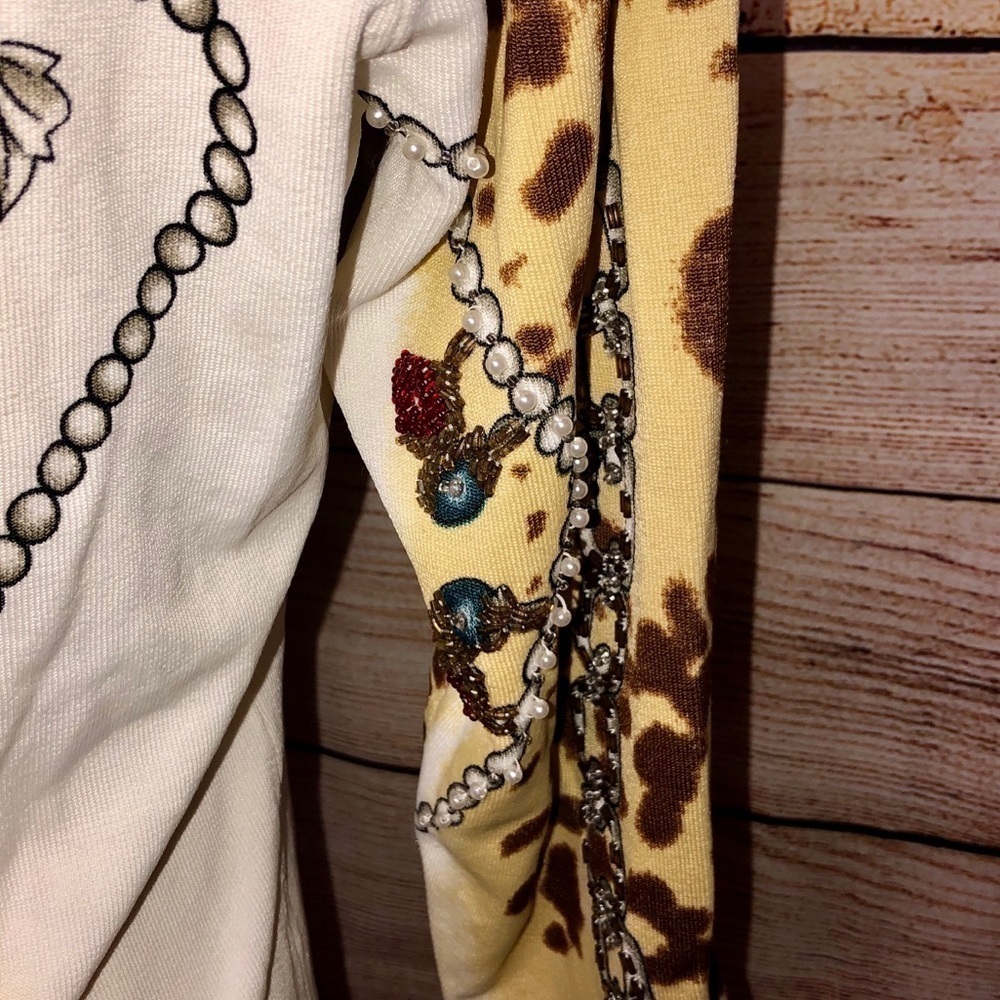 Beaded Leopard Print Top - Picture 4 of 9